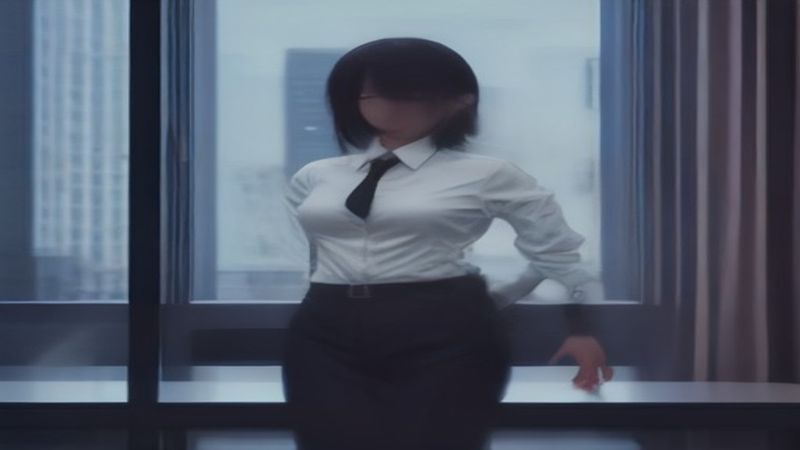 漫猫动漫番剧库主视觉：少女与机械猫漫步在霓虹次元城市